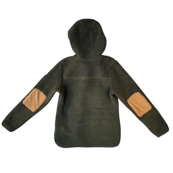 The North Face Olive Green Front Pocket Fleece 1/4 Zip Hoodie Women's Size Small - Picture 3 of 7